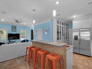 Kitchen with Bar Seating on Main Floor