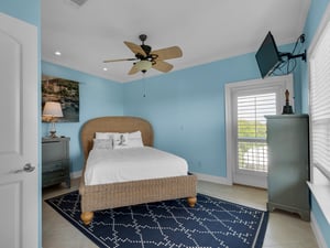 Bedroom 3  4th Floor with Queen Bed and Flat Screen TV