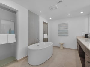 Primary Bathroom with Soaking Tub and WalkIn Shower