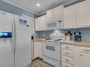 Kitchen on 2nd Floor with White Appliances