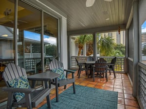 Plenty of Seating on Screened Porch