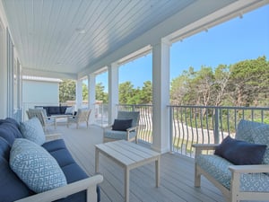 Balcony with plenty of comfortable seating