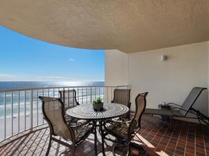 Dining Table and Lounger on Patio