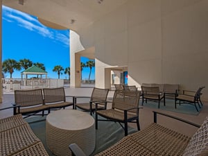 Seating Area at Entrance to Gulfside Pool