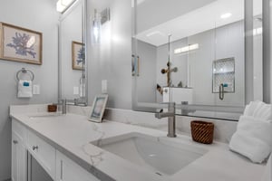 Primary Bathroom with Touch Light Mirrors