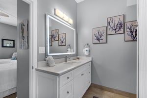 Guest Bathroom with Touch Light Mirror