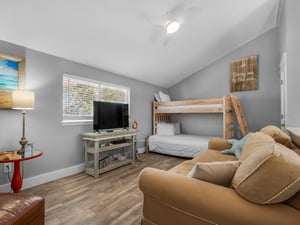 Flat Screen TV in Loft Bedroom