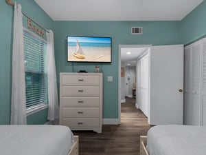 Flat Screen TV in Guest Bedroom