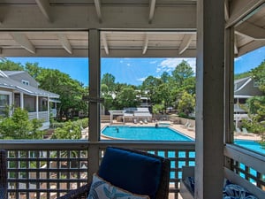 Relaxing Porch overlooking Cottage Pool