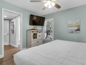 Flat Screen TV in Guest Bedroom