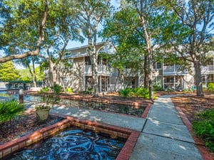 Walkways and fountains