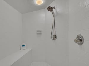 Large Walkin Shower in Primary Bedroom