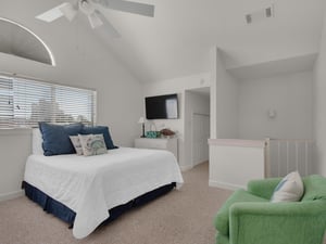 Flat Screen TV in Loft Bedroom