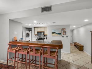 Kitchen with Extra Seating at Bar Area