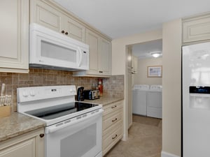 Kitchen with White Appliances