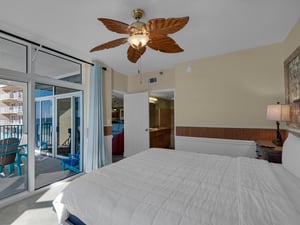 Primary Bedroom with King Bed and Balcony Entrance