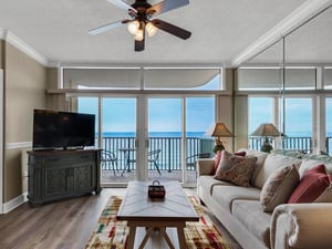 Living Area with Private Balcony