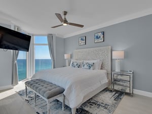 Primary Bedroom with King Bed and Flat Screen TV