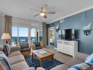 Living Area with Private Balcony