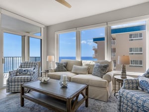 Living Area with Amazing Gulf Views