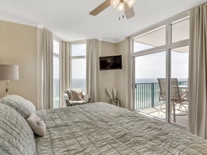 Primary Bedroom with King Bed and Flat Screen TV