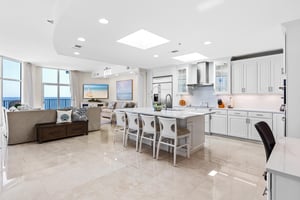 Large Open Kitchen with Bar Seating