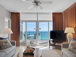 Living Area with Private Balcony