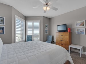 Guest Bedroom 1 with King Bed and Flat Screen TV