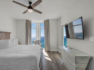 Primary Bedroom with King Bed and Flat Screen TV