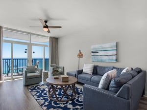 Living Area with Private Balcony