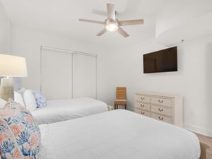 Guest Bedroom 2 with Two Double Beds and Flat Screen TV