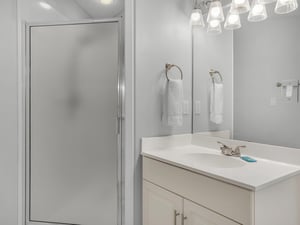 Primary bathroom with walk in shower