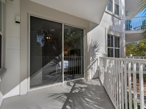 Primary bedroom with private balcony