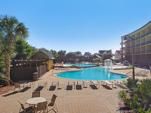 Watch the family swim from the comfort of your private balcony