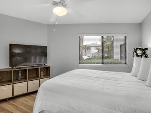 Bedroom 2 with large TV