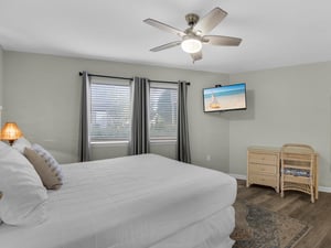 Primary Bedroom with King Bed and Flat Screen TV