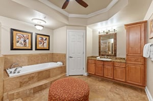 Primary Bathroom with Soaking Tub and Double Vanity