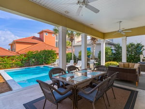 Back Patio with Private Pool and Plenty of Seating