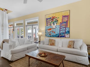 Living Room with Access to Back Patio and Pool