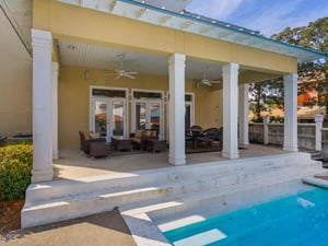 Back Patio with Seating and Pool