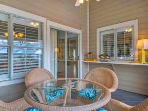 Pass thru Window on Screened Porch to Kitchen