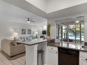 Kitchen open to Living Area