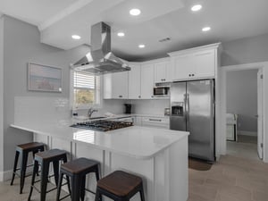 Amazing kitchen with additional breakfast bar seating