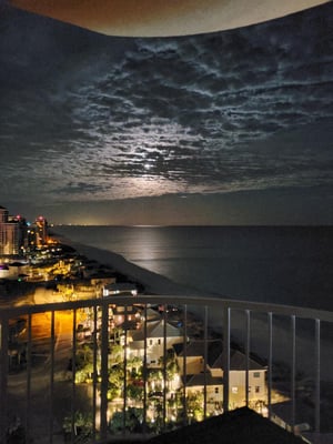 Gorgeous evening views from Patio