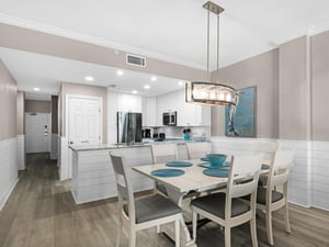 Dining area and kitchen