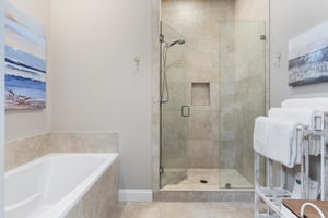 Primary Bathroom with Soaking Tub and WalkIn Shower