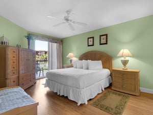 Primary Bedroom with King Bed and Private Balcony