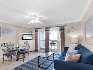 Living area with balcony and Gulf view