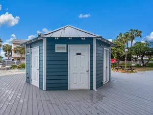 Complex pool bathrooms