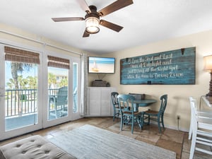 Living area TV and dining area